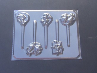 193sp Female Mouse Birthday Chocolate or Hard Candy Lollipop Mold